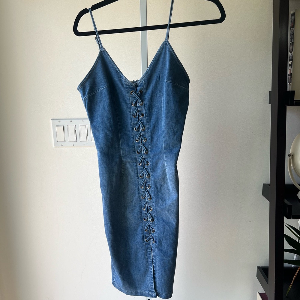 Denim Dream Mini Dress - Picture 5 of 7